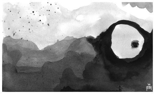 500x305 Abstract Ink Paintings - Abstract Ink Painting