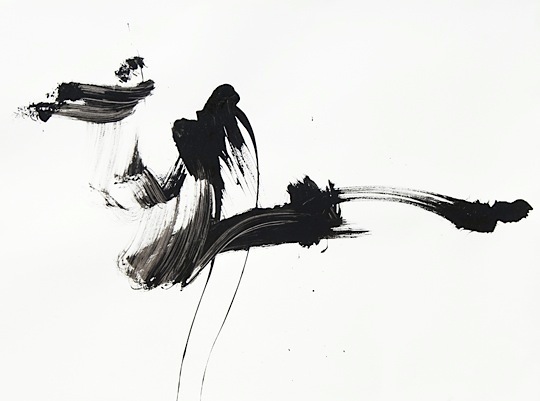540x401 Black And White Abstract Ink Painting 54.6 Featuring Florida - Abstract Ink Painting