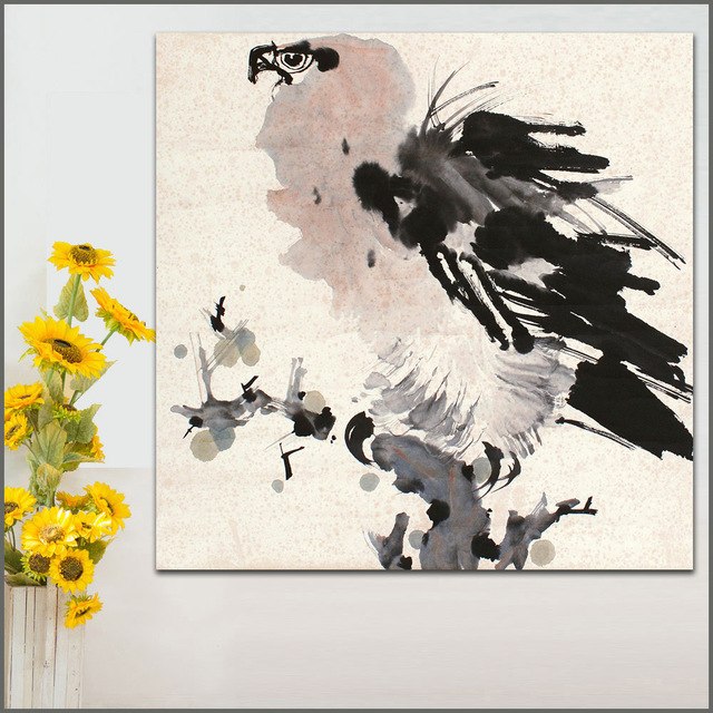 640x640 Large Size Printing Oil Painting Abstract Ink Animal Eagle 47) Art - Abstract Ink Painting