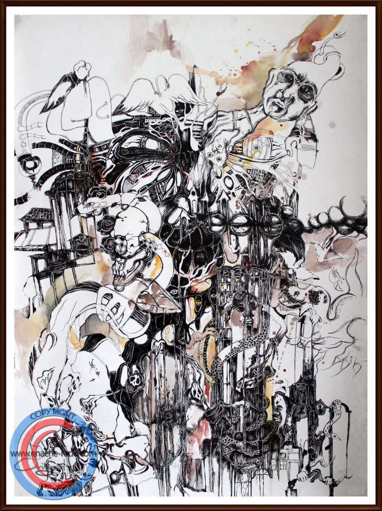 773x1034 Abstract Painting By Er Ink - Abstract Ink Painting