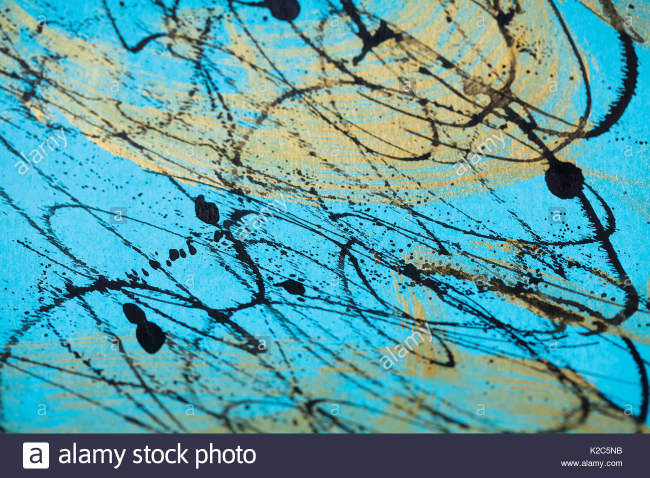 1300x956 Abstract Ink Painting Background. Colorful Canvas, Violet, Gold - Abstract Ink Painting