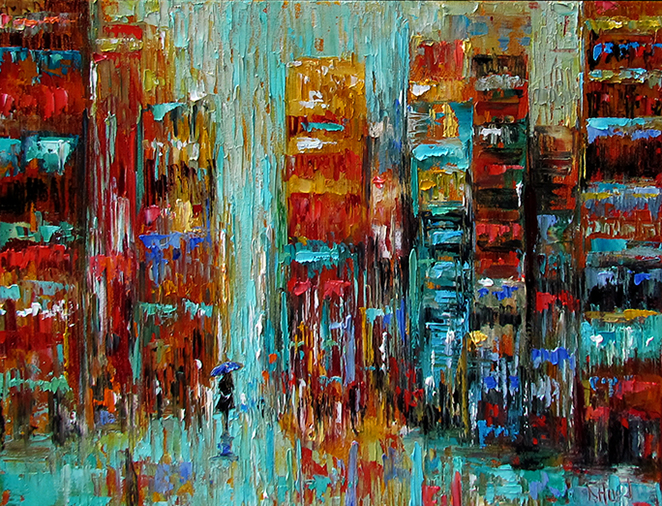 662x506 Debra Hurd Original Paintings And Jazz Art Cityscape Abstract Art - Abstract Jazz Painting