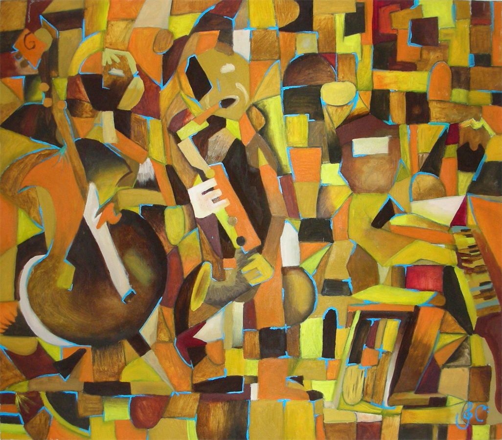 1026x900 Jazz Painting By Crommo - Abstract Jazz Painting