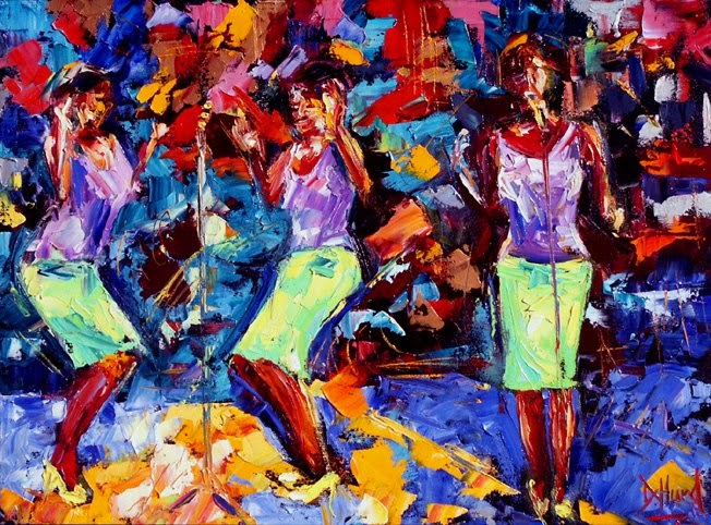 652x482 Portrait Artists International Green Skirts Abstract Jazz - Abstract Jazz Painting