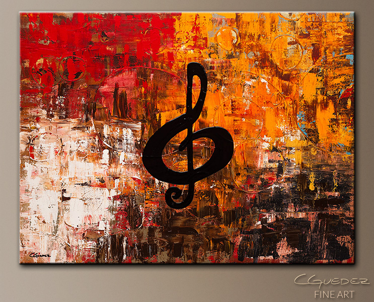 743x600 Virtuoso Music Artjazz Wall Art Paintings For Saleguitarpiano - Abstract Jazz Painting