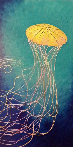 250x500 Jelly - Abstract Jellyfish Painting