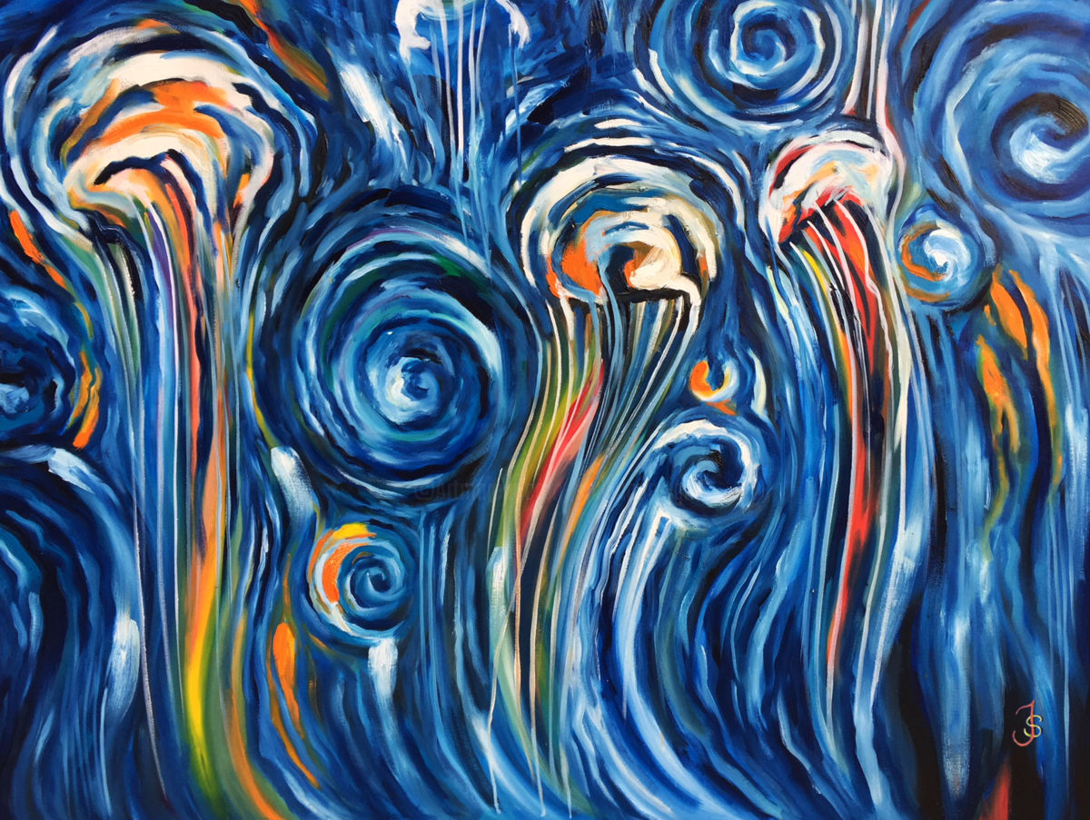 1200x903 Sting Fest (Jessica Shilling) - Abstract Jellyfish Painting