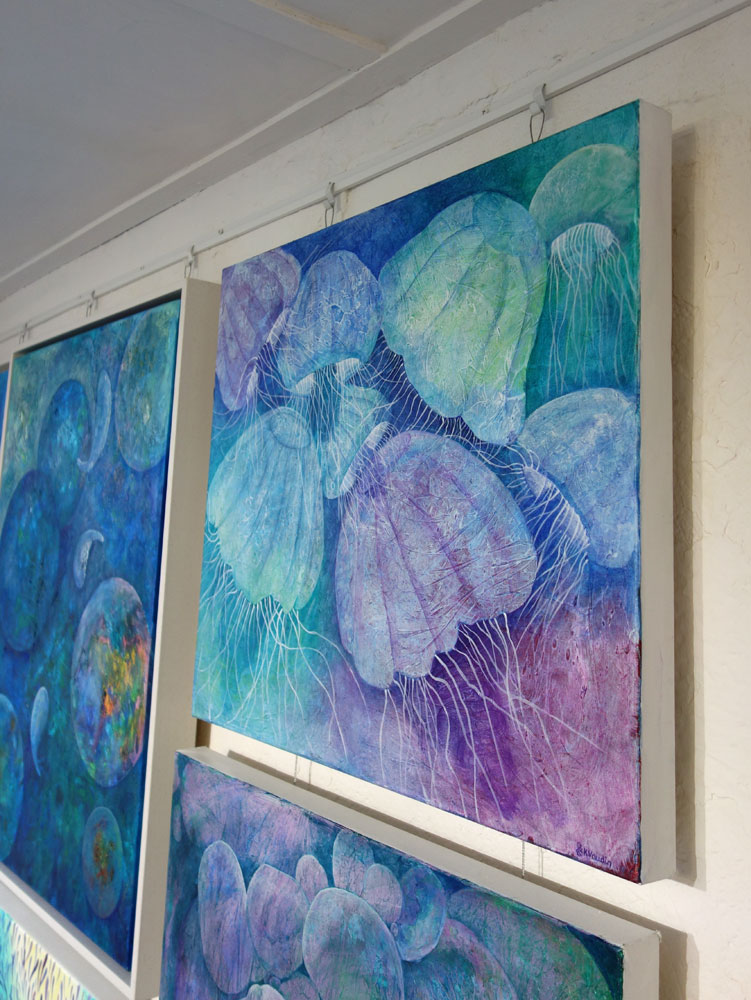 751x1000 Jellyfish Original Painting. Abstract Underwater Art Acrylic Painting - Abstract Jellyfish Painting