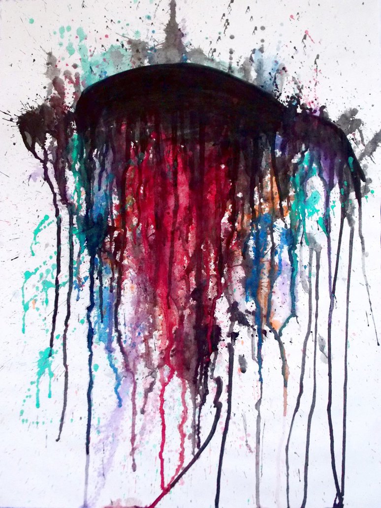 774x1033 Abstract Jellyfish By Kris L H - Abstract Jellyfish Painting