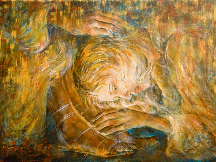 701x526 I Cried For You - Abstract Jesus Painting