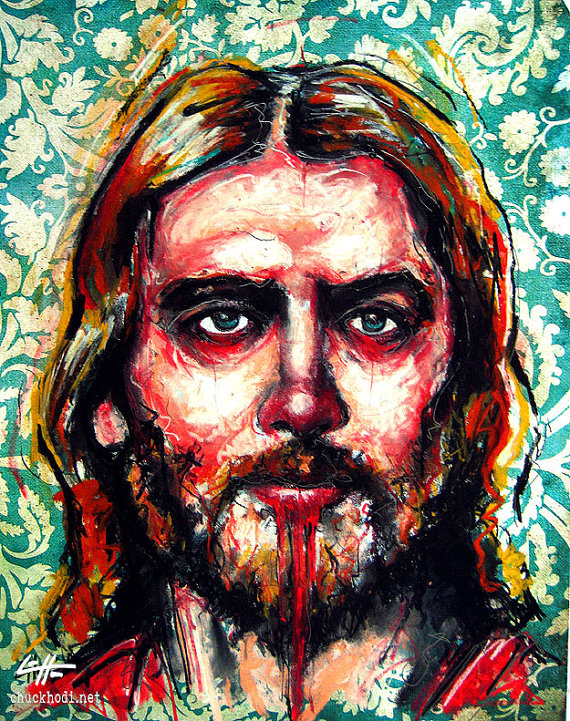 570x721 Items Similar To Print 8x10 - Abstract Jesus Painting