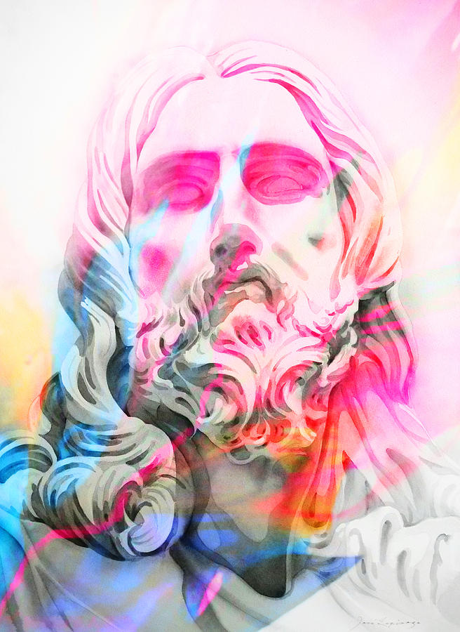 656x900 J E S U S . Abstract 4 Painting By J - Abstract Jesus Painting