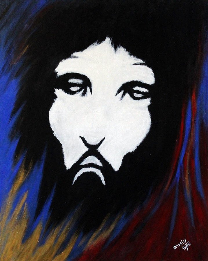 718x900 Abstract Jesus Painting By A Zhoniu Pfozhe - Abstract Jesus Painting