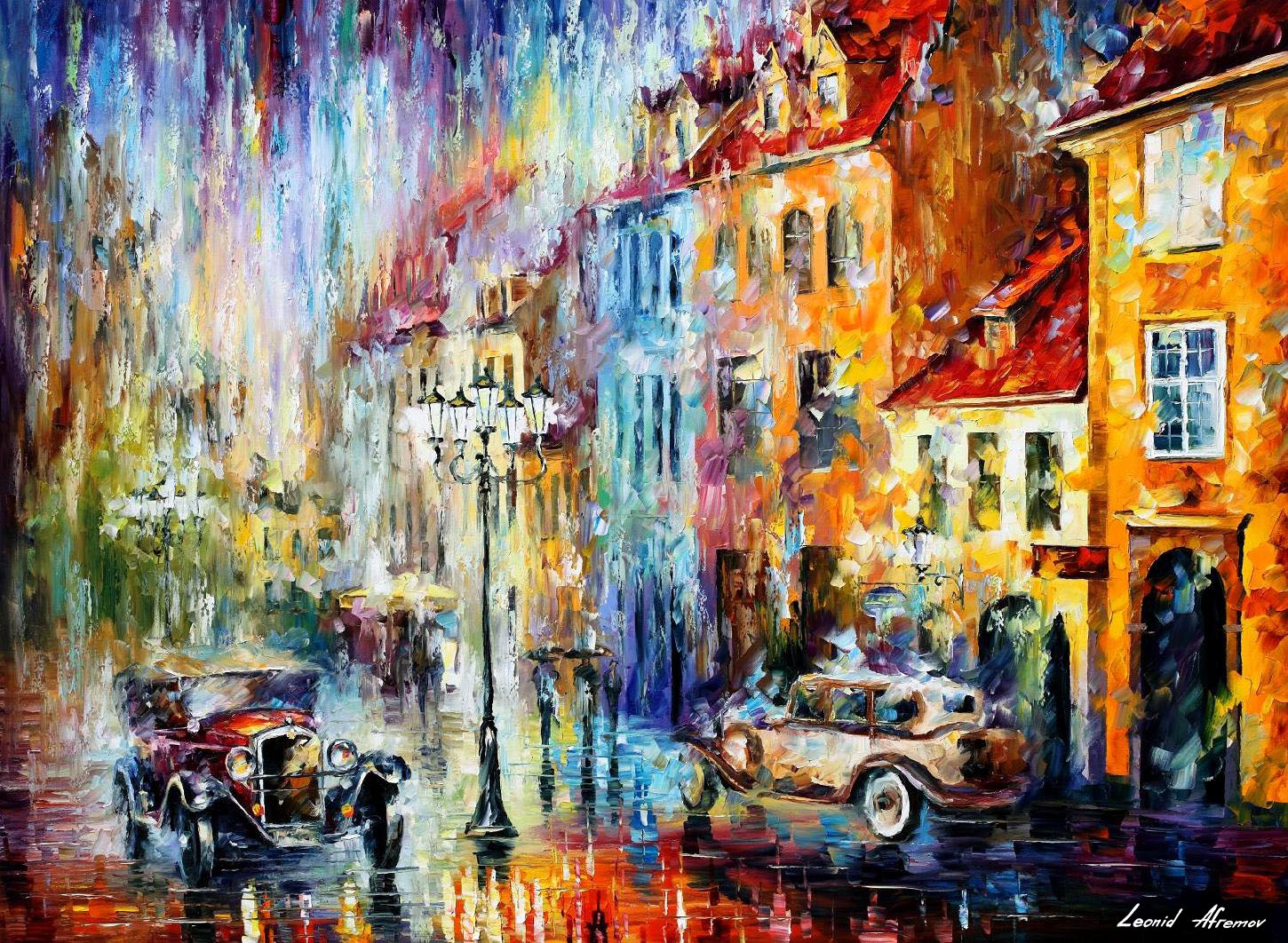 1450x1062 Long Day Abstract Wall Art Palette Knife Oil Painting - Abstract Knife Oil Painting
