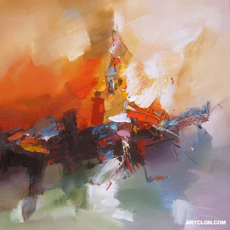 800x797 Modern Abstract Art Oil Paintings Reproductions On Artclon - Abstract Knife Oil Painting