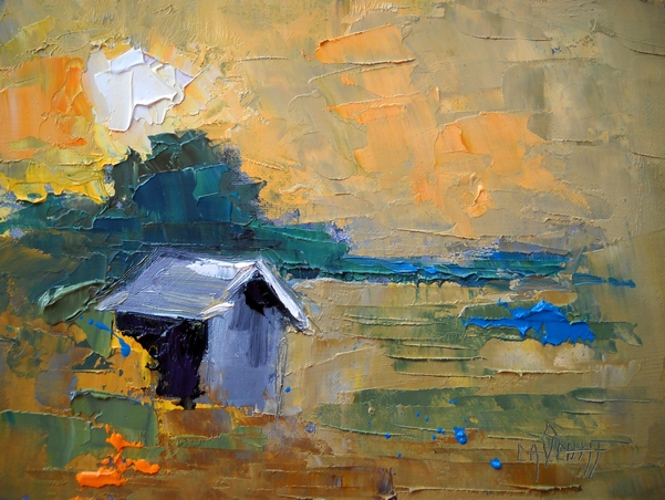 601x452 Palette Knife Painters, International Abstract Landscape Daily - Abstract Knife Oil Painting