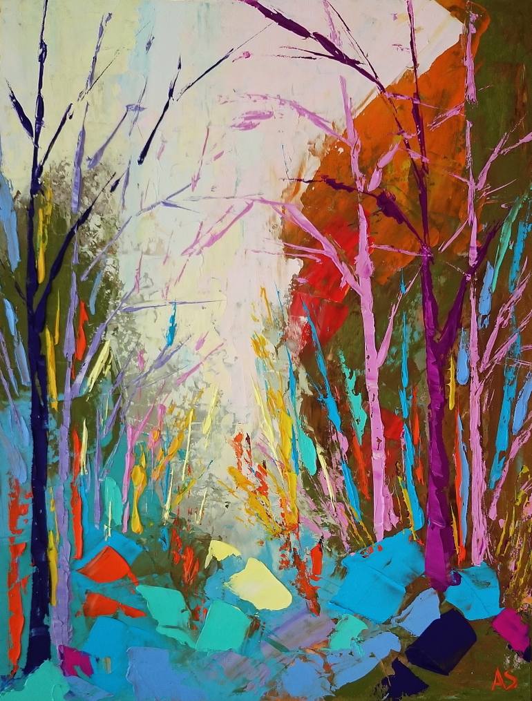 770x1015 Saatchi Art Spring Coming Original Palette Knife Oil Painting - Abstract Knife Oil Painting