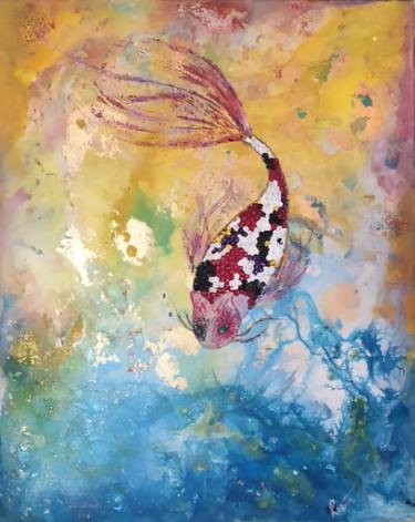 375x471 Abstract Koi Fish Paintings For Sale Saatchi Art - Abstract Koi Fish Painting