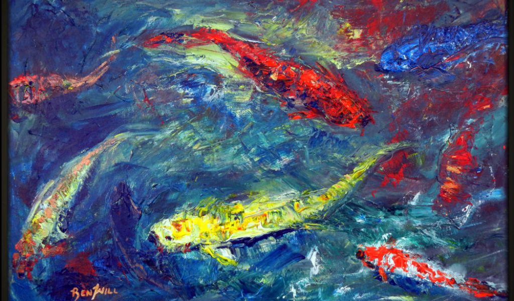 Abstract Koi Fish Painting at PaintingValley.com | Explore collection ...