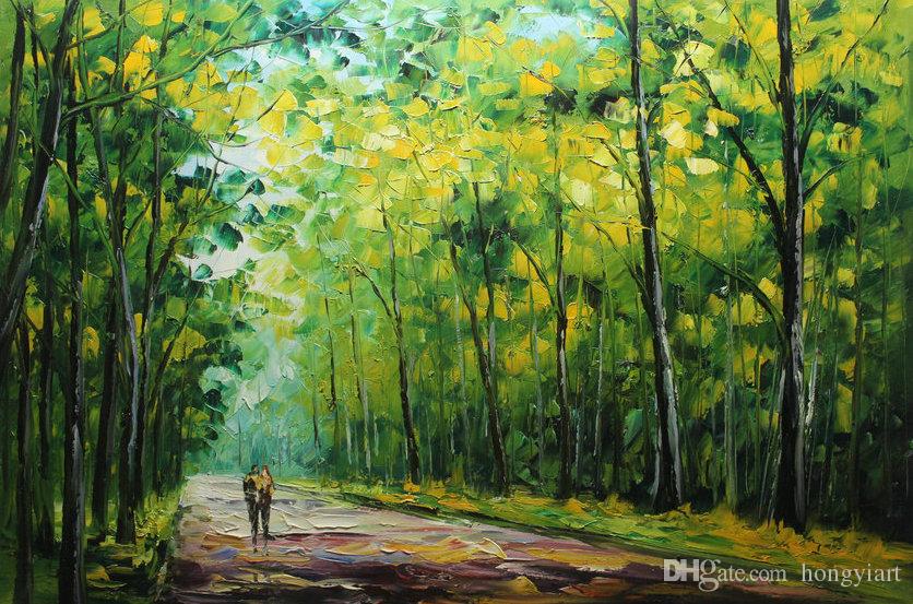 836x553 Best Framed Hot Sell 100% Hand Painted Thick Oil Color Palette - Abstract Landscape Oil Painting