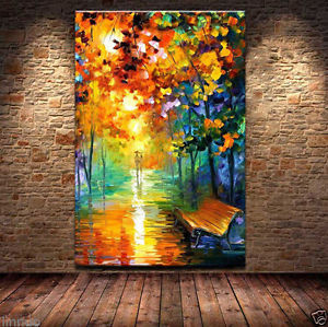 300x299 Large Handpainted Tree Street Abstract Landscape Oil Painting - Abstract Landscape Oil Painting