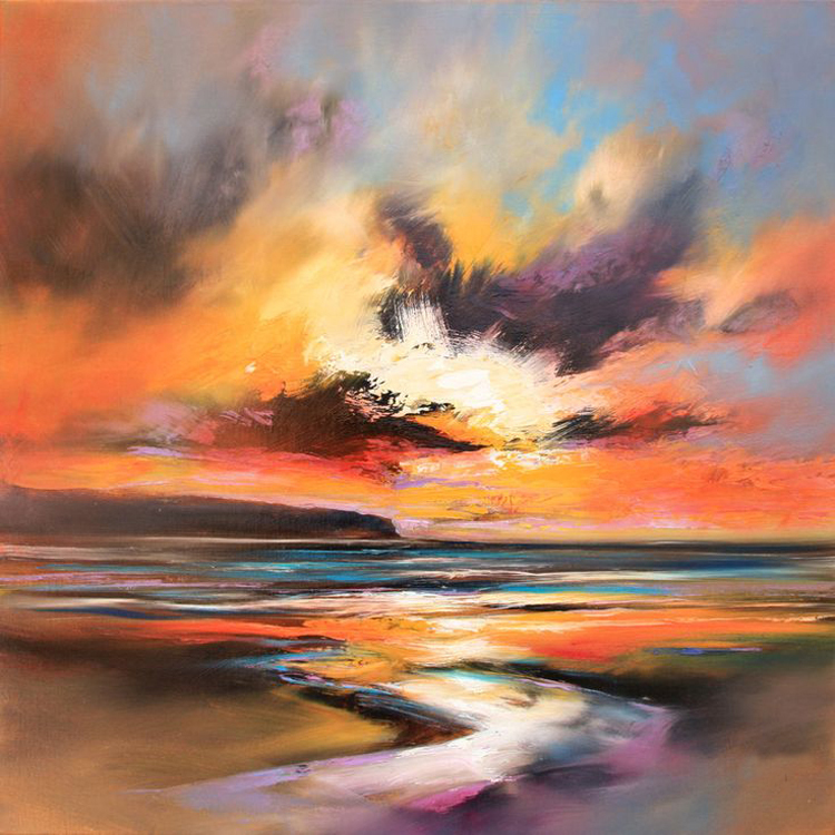 750x750 Skills Artist Hand Painted Abstract Landscape Oil Painting - Abstract Landscape Oil Painting