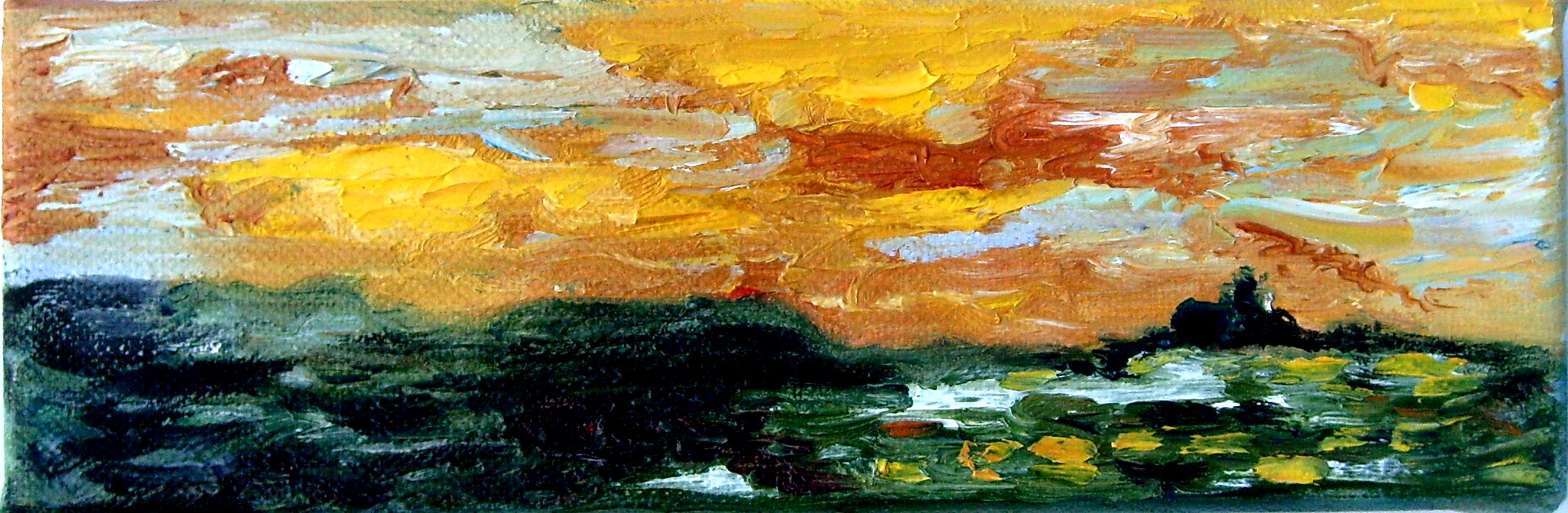 2170x710 Abstract Landscape And Sabicons - Abstract Landscape Oil Painting