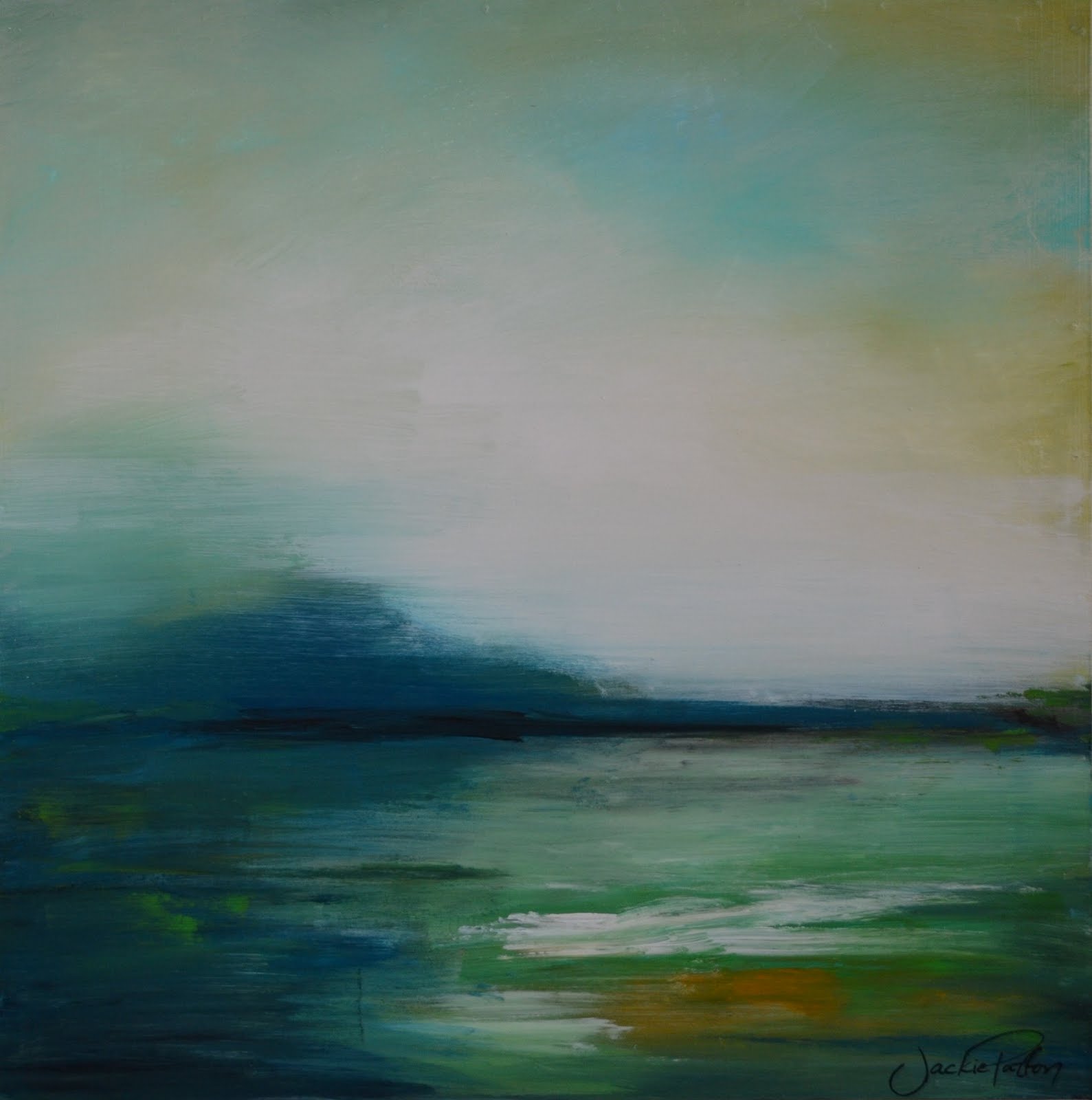 1589x1600 The Art Girl Jackie 5 Days Of Art - Abstract Landscape Painting