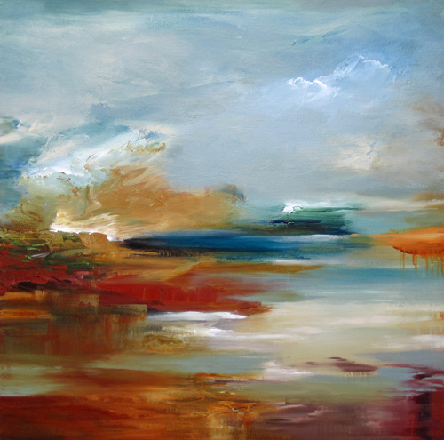 500x495 Abstract Landscape Paintings On Behance - Abstract Landscape Painting