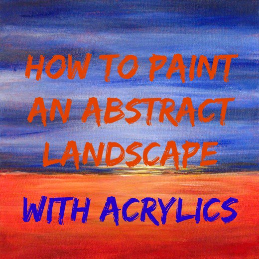 520x520 Easy Acrylic Painting Ideas Abstract Landscape Feltmagnet - Abstract Landscape Painting Acrylic