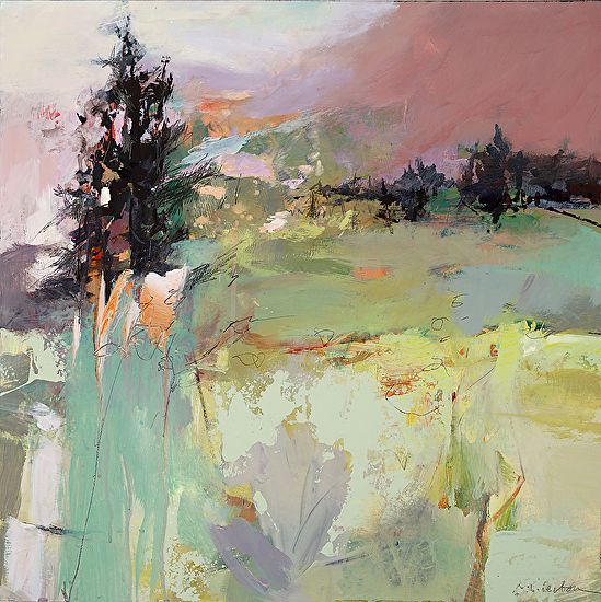 549x550 Just A Breeze Abstract Landscape By Joan Fullerton Acrylic ~ 24 X - Abstract Landscape Painting Acrylic