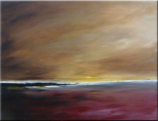 539x413 Original Abstract Landscape Painting,acrylic On Canvas - Abstract Landscape Painting Acrylic