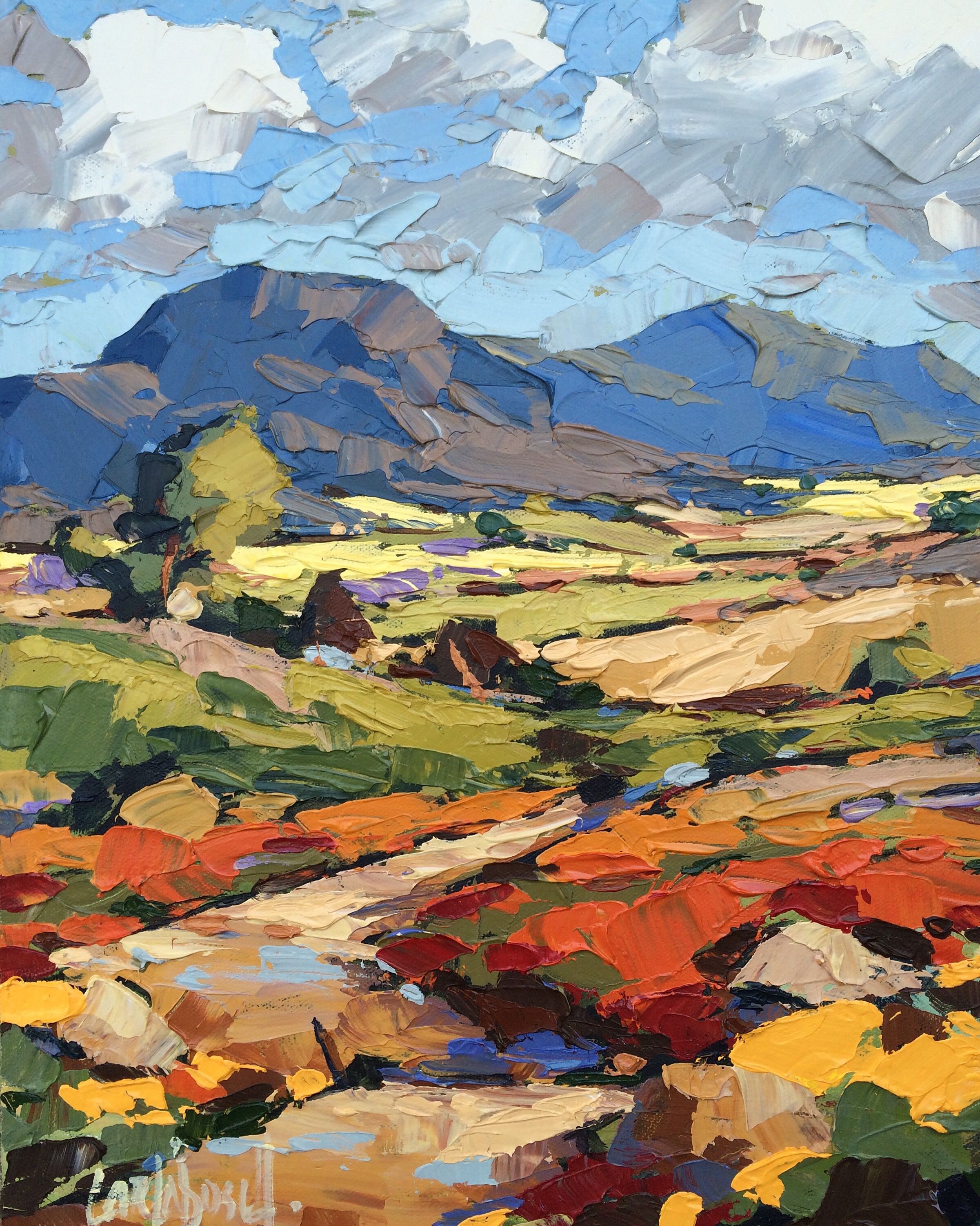 Abstract Landscape Painting Acrylic At PaintingValley Explore 
