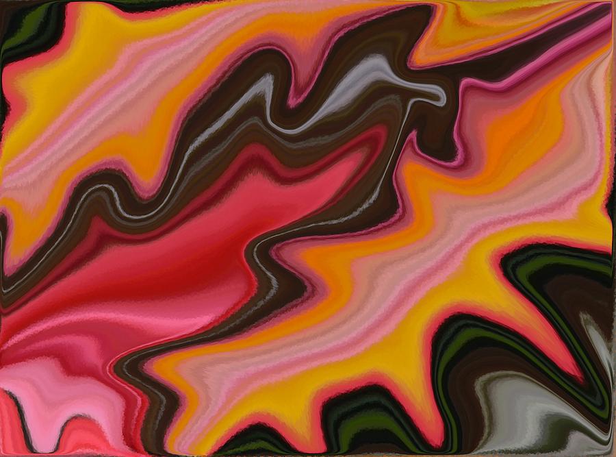 900x667 Autumn Leaves Abstract Painting By Renate Nadi Wesley - Abstract Leaves Painting