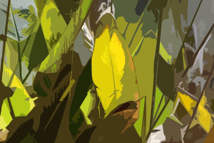 720x480 Leaf Abstraction 14 - Abstract Leaves Painting