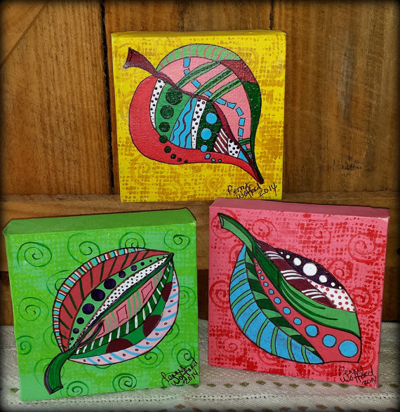 570x587 Leaf Paintings Abstract Leaves Abstract Leaf Paintings - Abstract Leaves Painting