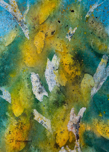 359x500 Surreal And Abstract Paintings By Debbie Homewood, Watercolor Artist - Abstract Leaves Painting