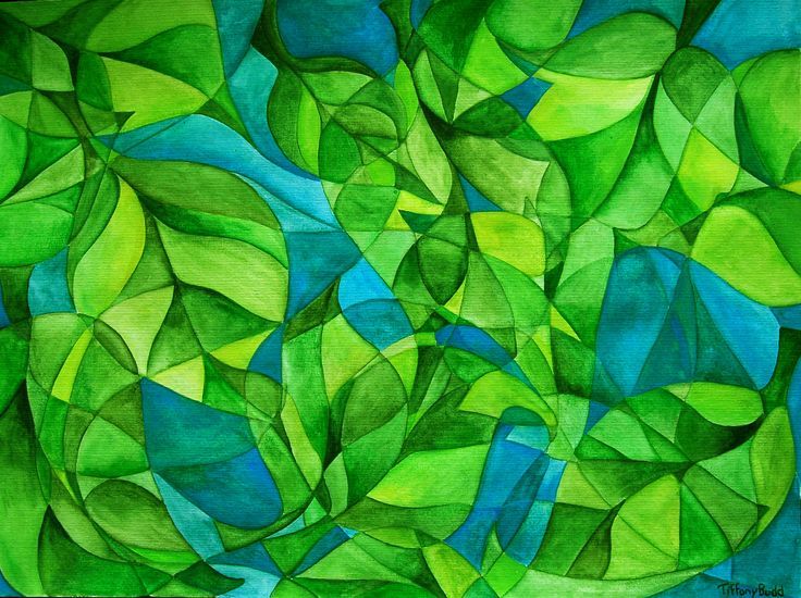736x550 Abstract Leaves - Abstract Leaves Painting