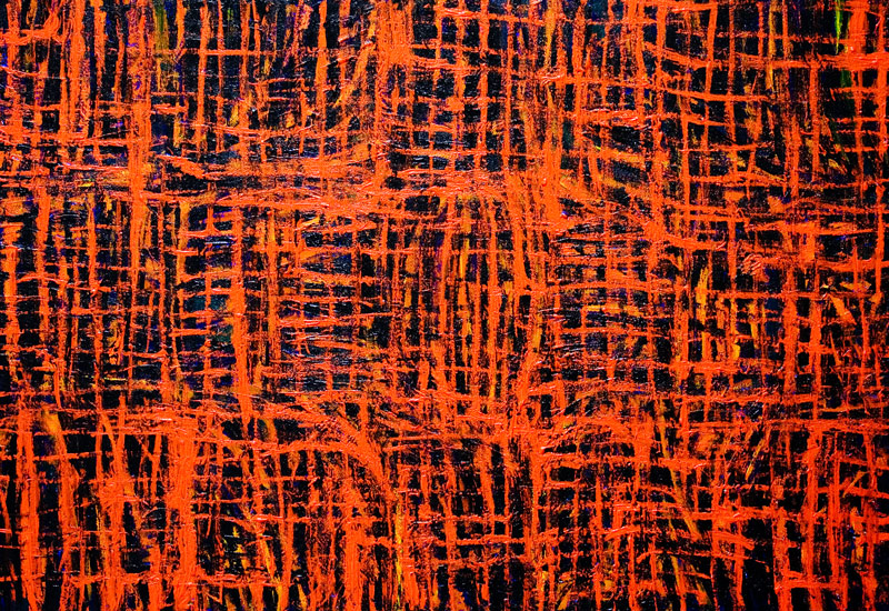 800x550 Abstract Red Meshes Abstract Red, New Tachism, Informel - Abstract Line Painting