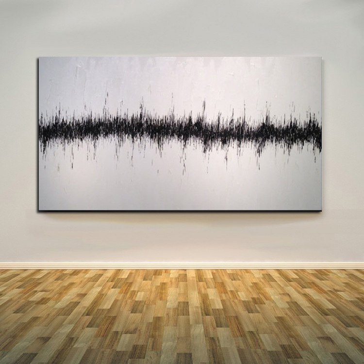 750x750 New Abstract Dividing Line Impact Force Style Oil Painting - Abstract Line Painting