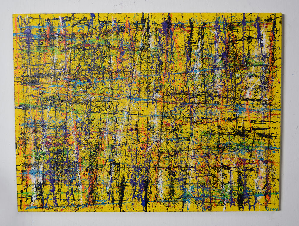 1008x762 Snap 3 Abstract Modern Painting Without Using A Brush By Artist - Abstract Line Painting