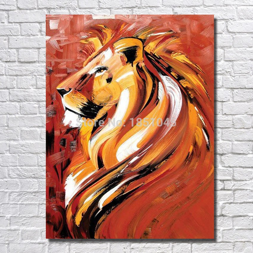 850x850 Handmade Oil Paintings Abstract Painting On The Canvas Abstraction - Abstract Lion Painting