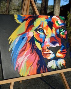 236x295 I Love This Lion Painting. It Would Make A Beautiful Tattoo Too. I - Abstract Lion Painting
