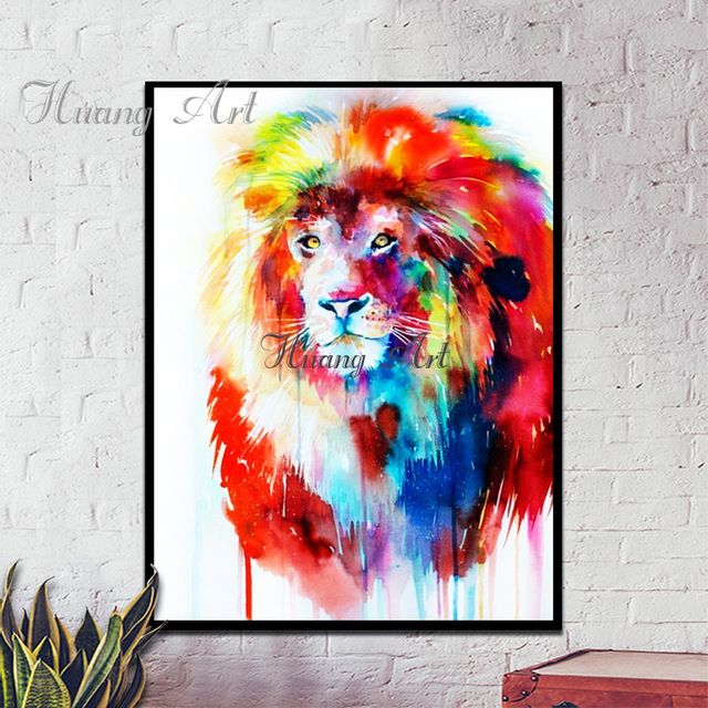640x640 The Lion King Lion Painting Animal Hand Painted Oil Paintings - Abstract Lion Painting
