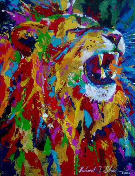 432x561 Image Result For Leo Afremov Artist Picture Of Lion Proj 1 - Abstract Lion Roar Painting