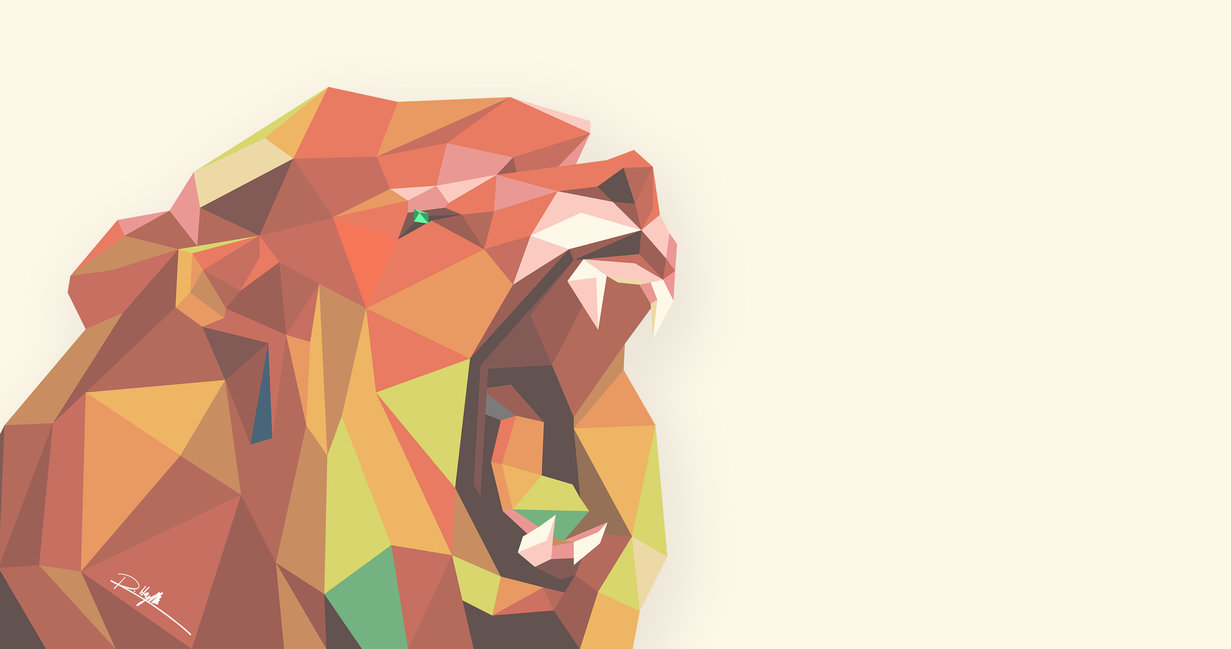 1231x649 Lion Roar By Centificgrafics - Abstract Lion Roar Painting