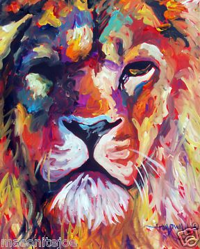 288x358 9 Best Images About Lions On Watercolor Art, Portrait - Abstract Lion Roar Painting