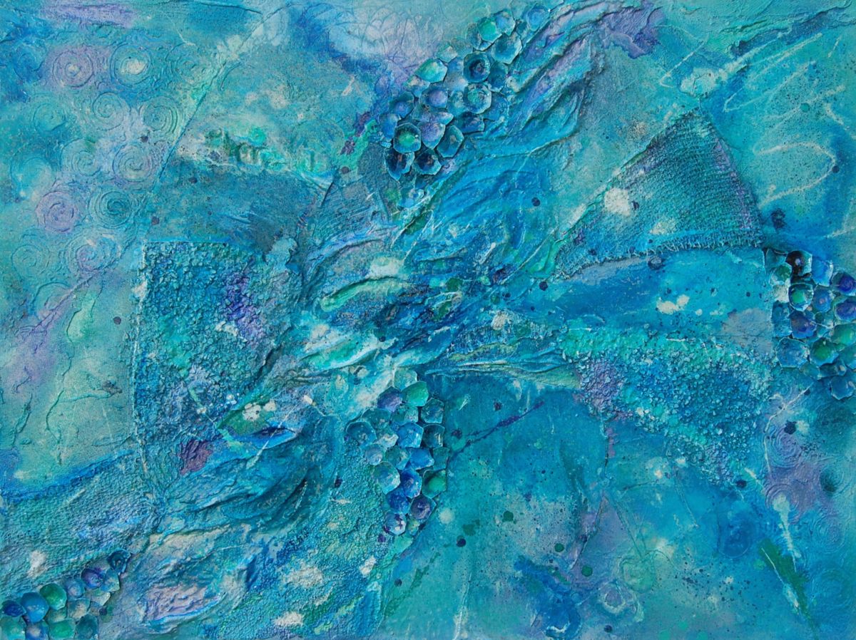 1200x898 Neptune's Odyssey 2 (Rachel Mccullock) - Abstract Mermaid Painting