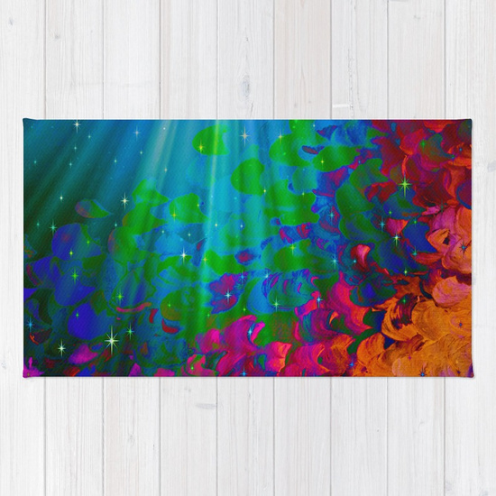 550x550 Under The Sea Bold Colorful Abstract Acrylic Painting Mermaid - Abstract Mermaid Painting