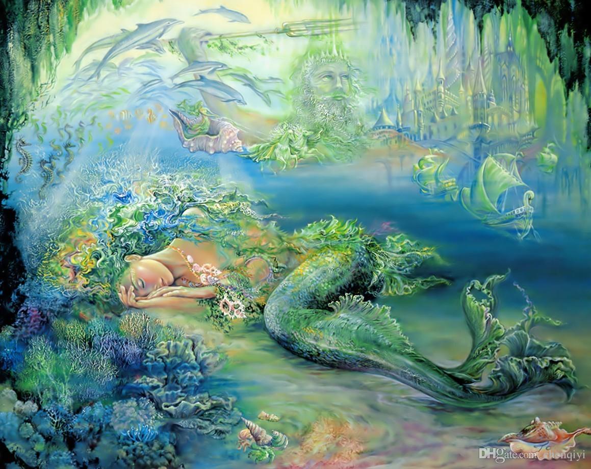 1159x920 Custom Large Wall Paper 3d Mural Fabric Wallpaper Living Room - Abstract Mermaid Painting